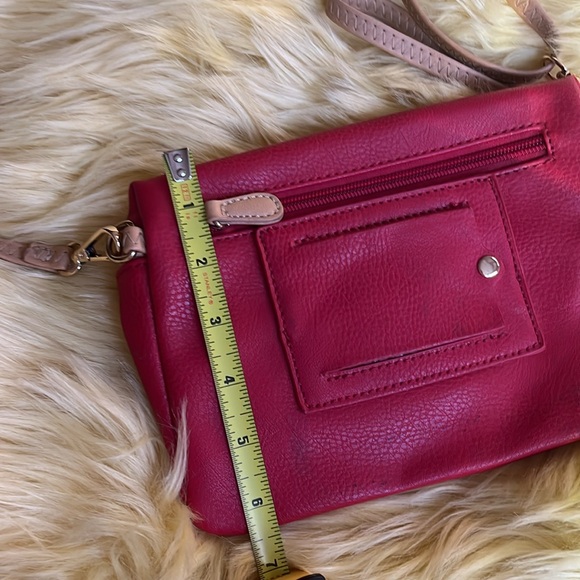 CANDACE CHRISTIAN Napa Valley NWT red leather convertible Crossbody/wristlet bag - Picture 6 of 10